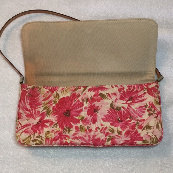 Kate Spade Charlotte Fleur pink floral linen shoulder bag - Picture 16 of 16